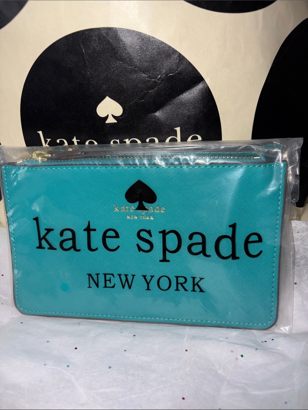 Kate Spade Teal Clutch/Wristlet with Gold Hardware NWT